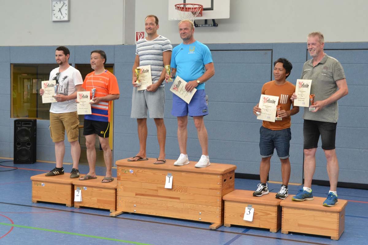 Sieger des Herrendoppel B - Flechtinger Schlosspokalturnier 2022 - Platzierungen - Badminton Flechtingen